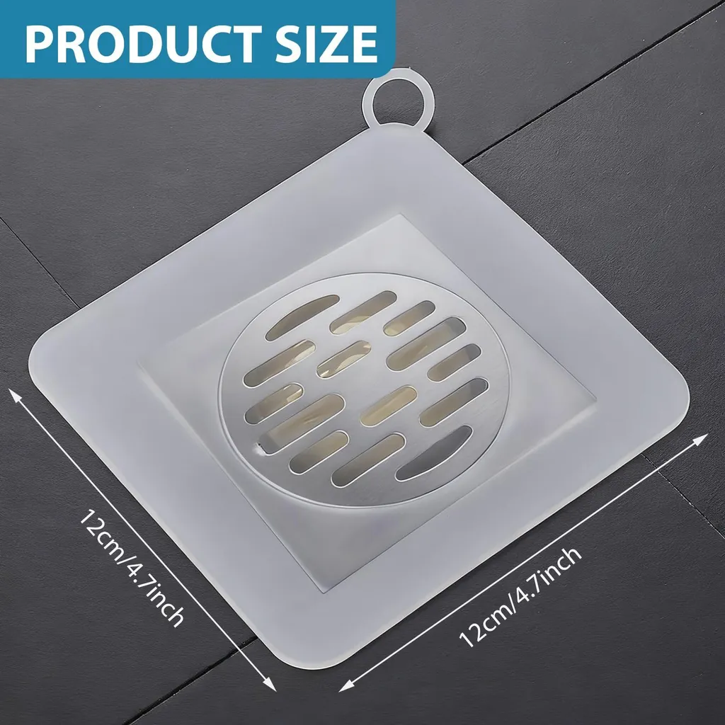 Solution anti-odeur pour évier et douche : lot de 2 cache-siphons en silicone - 2
