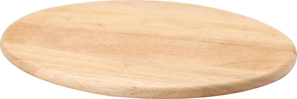 Continenta Schneidebrett Oval, Servierbrett, Küchenbrett, Holzbrett, Gummibaumholz, 34.5 x 25.5 cm, 3118