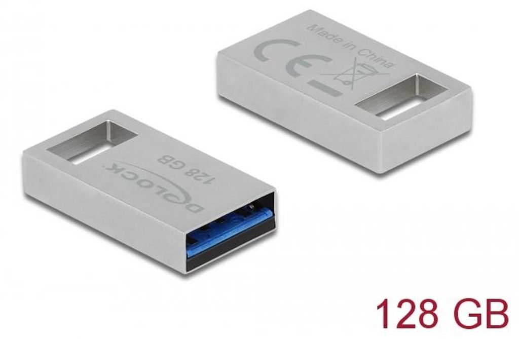 Delock USB 3.2 Gen 1 USB-stick, 128 GB - Met metalen Productafbeelding 