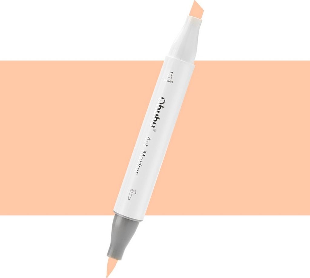 Pinceau et ciseau double face OHUHU, YR240 Crème Image du produit 