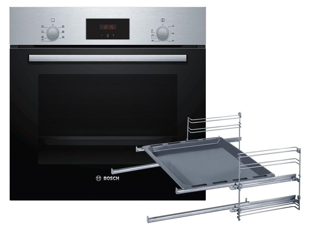 Bosch HBF133BR0ZA1 Set Backofen HBF133BR0 Edelstahl + Produktbild 