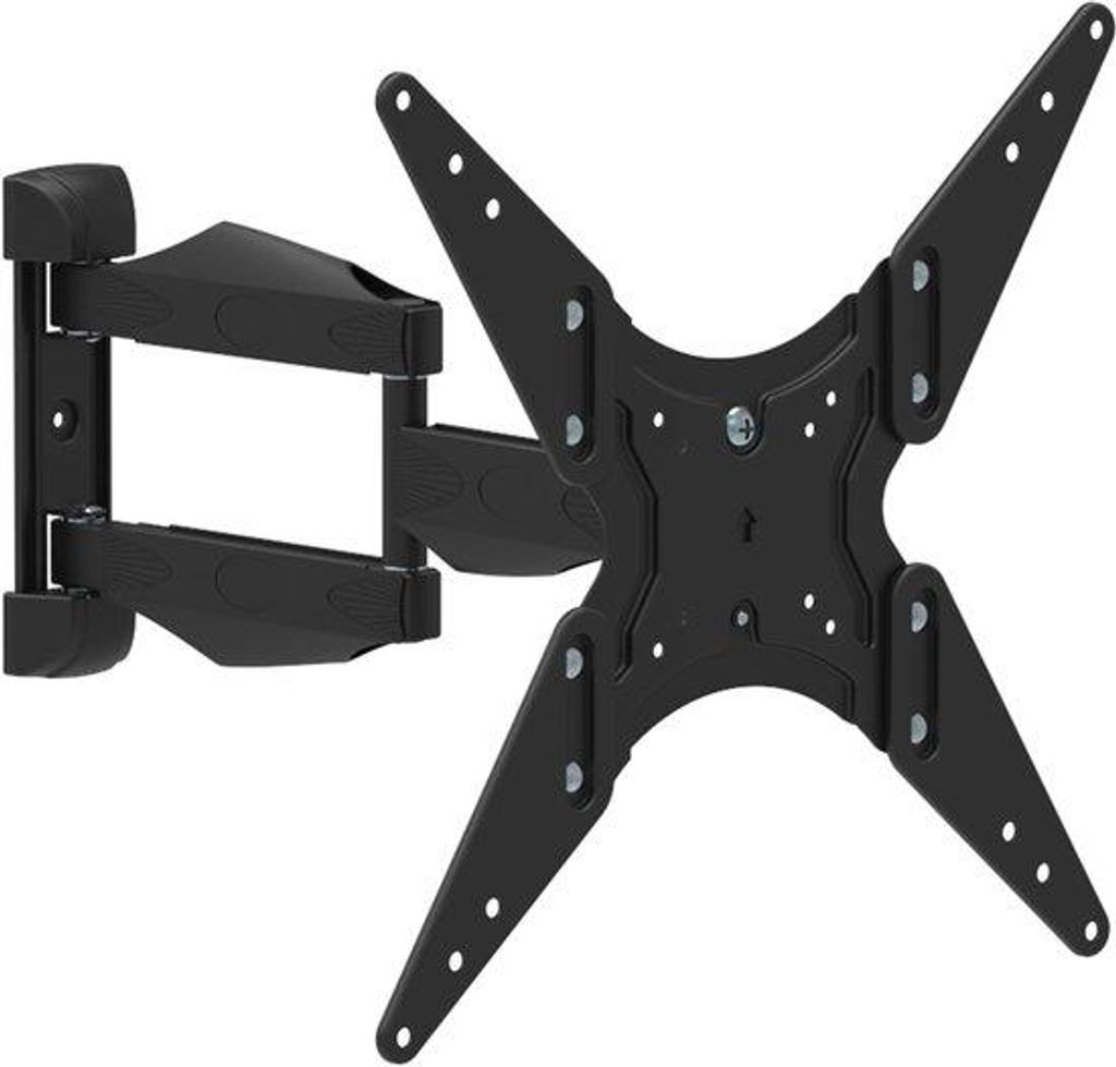 TV-Muurbügel für 13-65 Zoll, max. 35 kg, max. VESA 400 x 400, vertikal abnehmbar +/-12°, 180° drehbar, bis 47 cm ausfahrbar.