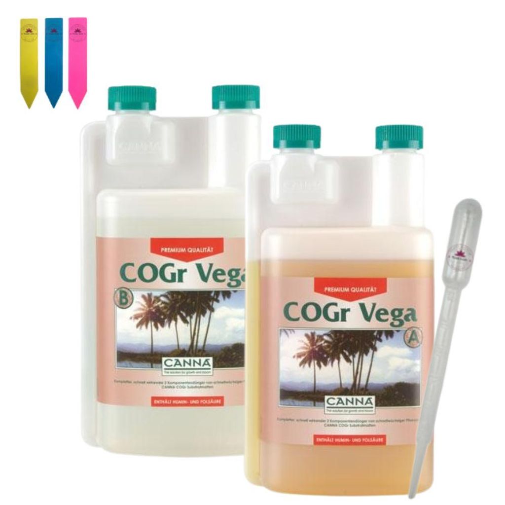 Canna COGr Flores A&B 2-Komponenten Pflanzendünger für die Blütephase auf Kokos Substrat 1 Liter