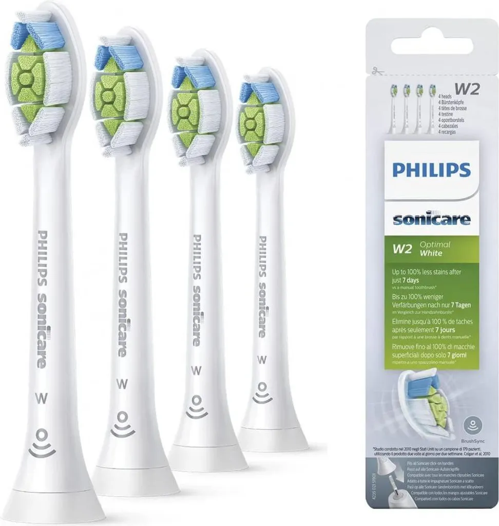 Lot de 4 Têtes de Brosse à Dents Électrique Philips Sonicare HX6064/10 - 4
