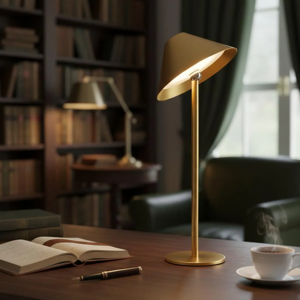 Lampada Magnetica Ricaricabile LED 3 Colori - Oro - Batteria 4000mAh - 1