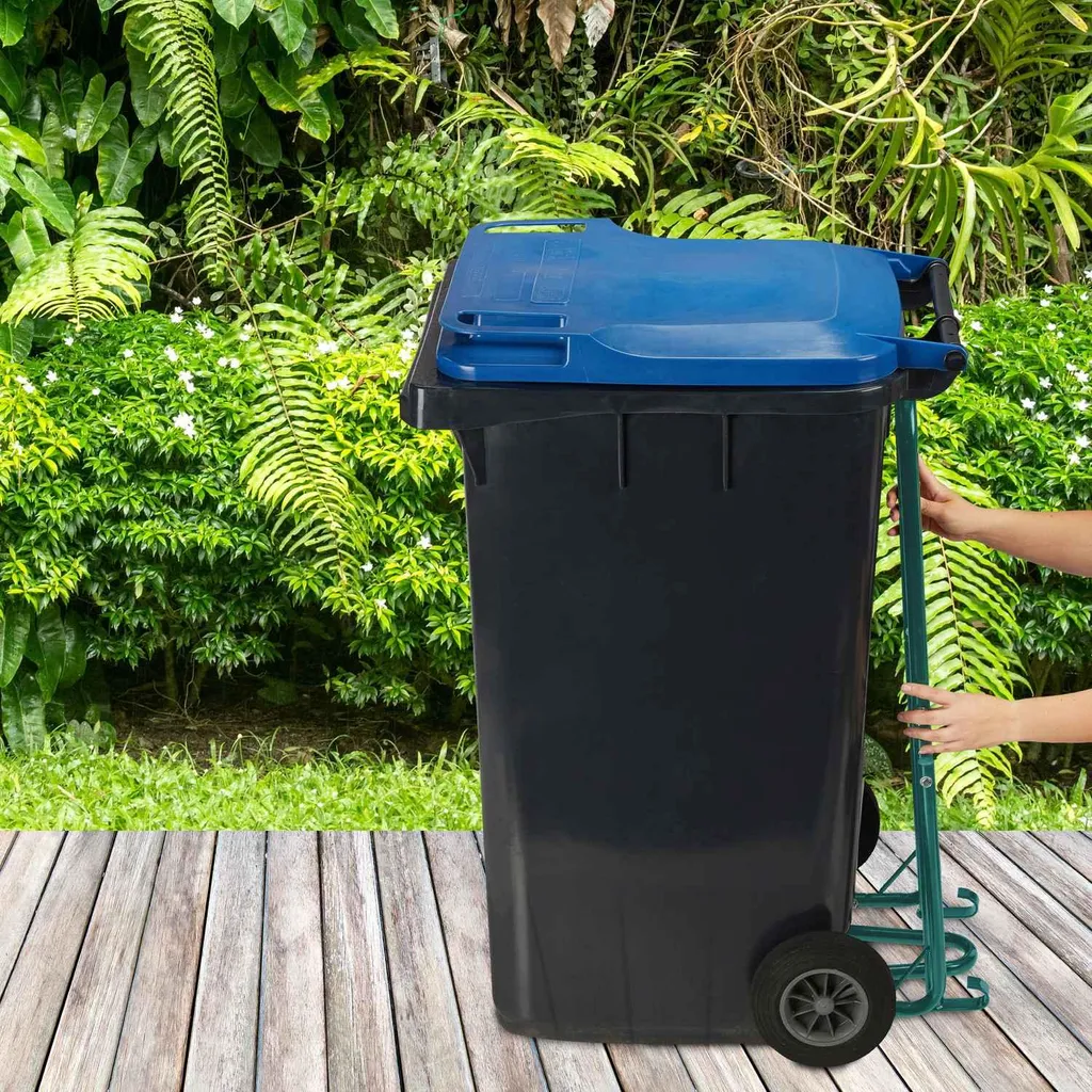 Compacteur de déchets en acier avec manche télescopique réglable
