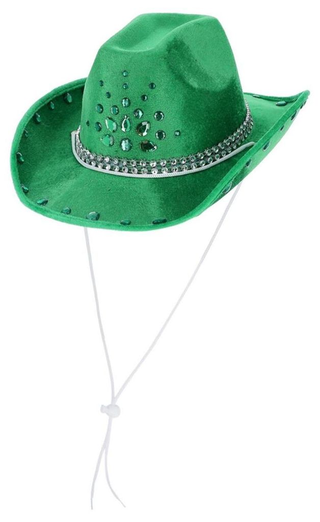 Smiffys - Cowboyhut für Herren/Damen Uni SM715 (Einheitsgröße) (Grün)