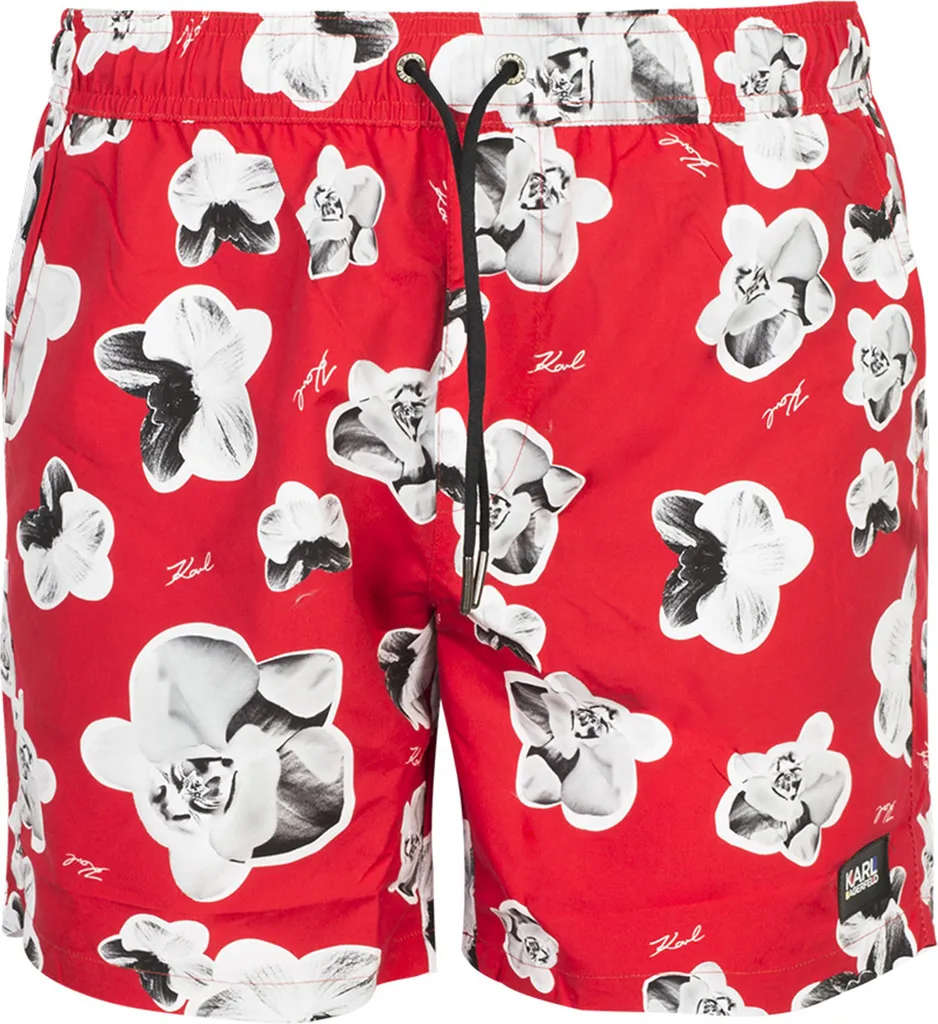 Short de bain homme Karl Lagerfeld Beachwear rouge en textile taille M
