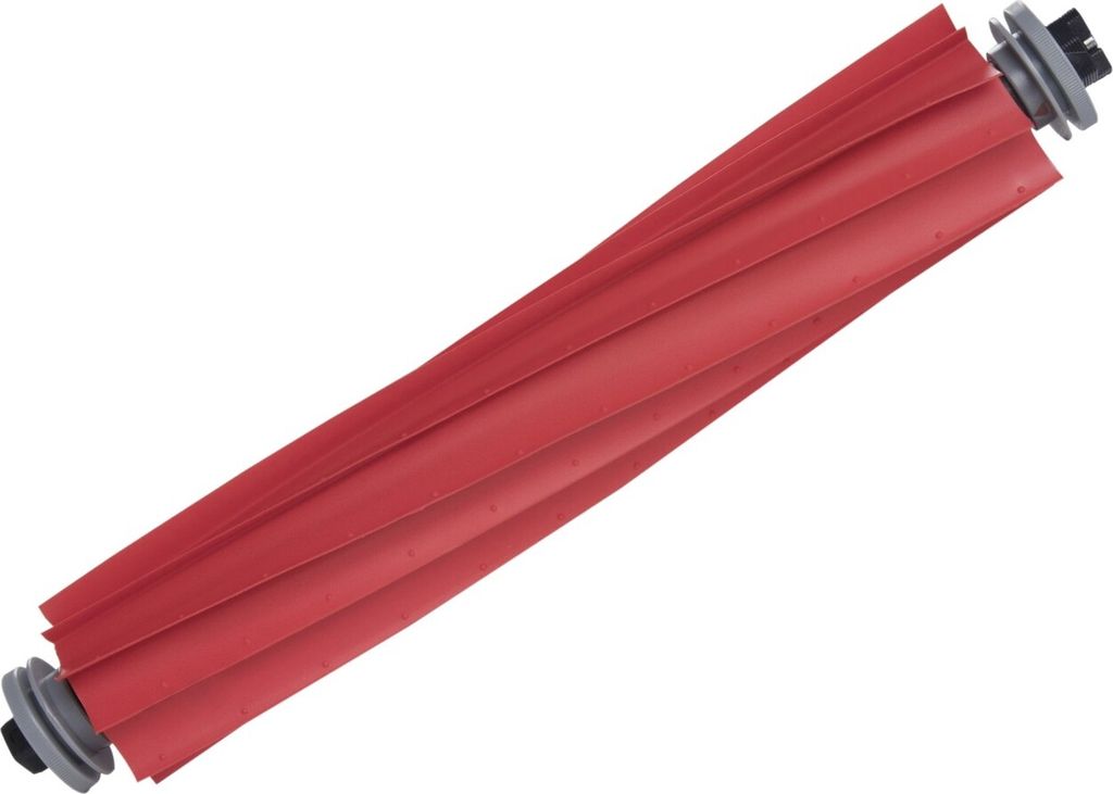 A red roller brush for a vacuum cleaner, shown against a white background.