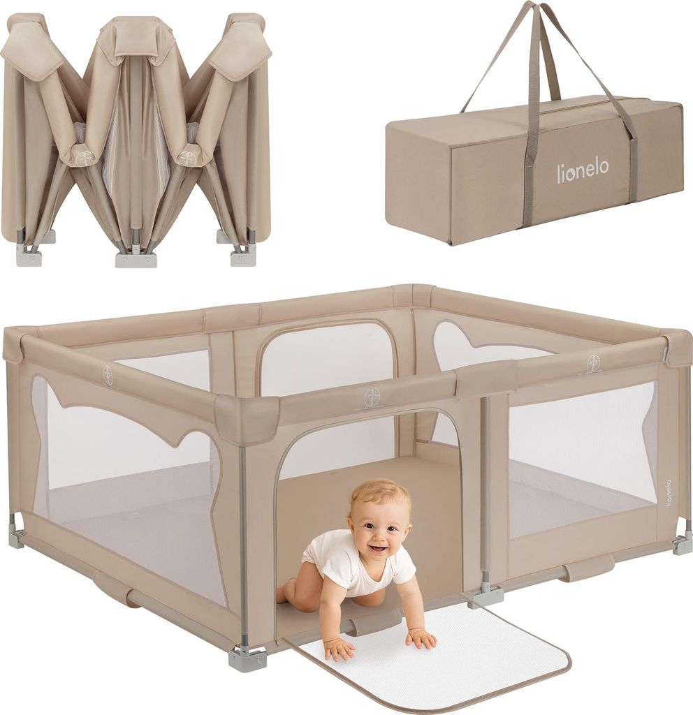 LIONELO Kinderlaufgitter Florence Easy Fold 150x180x75 cm, Produktbild 