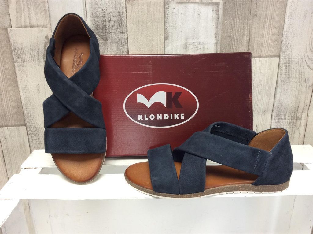 Klondike Damen Sandale dunkelblau, geschlossene Ferse 39