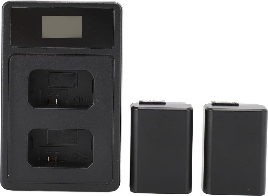 NP FW50 Kamera-Akku, 2 Stck, 7,2 V, 1850 MAh, Wiederaufladbarer Akku mit Dual-USB-LED-Display, Ladestation fr ZVE10 ILCE 5000 6500 7M2 NEX C3 5T