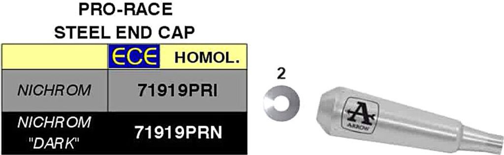 ARROW pro-race dunkles Nichrom Slip-On-Auspuff für Brixton Glanville Felsberg 250