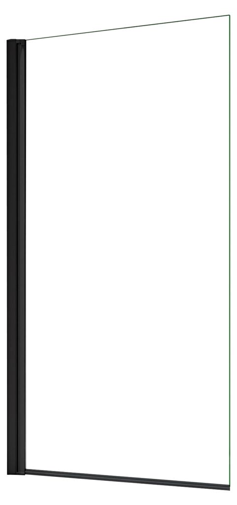 Duschspa 80x140cm Badewannen‑Duschabtrennung, schwarz, 180° Produktbild 