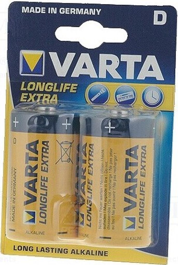1x Batterie: alkalisch D Anz.Bat: 2 1,5V aufladbar(nein) 4 120 101 412 Batterien