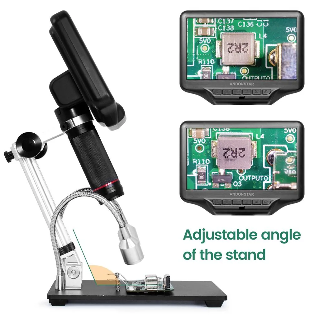 Microscope numérique avec écran LCD 7" et zoom 270x pour laboratoire