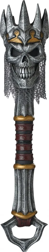 Sceptre de roi mort luxe Halloween - Canne royale macabre taille unique