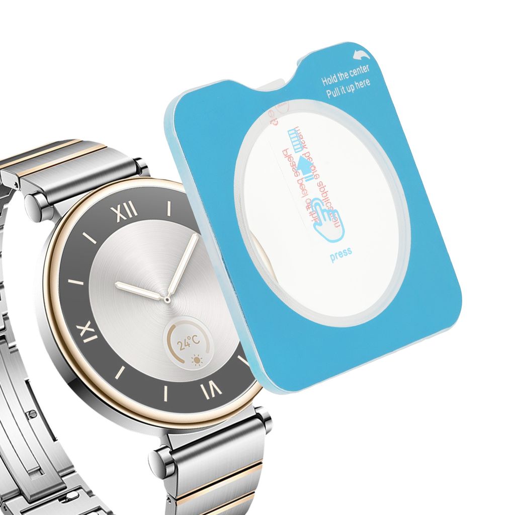 kwmobile 2x Schutzglas kompatibel mit Huawei Watch GT4 41mm Folie - Hart Glas Schutzfolie für Smartwatch - Displayschutz für Fitness Tracker