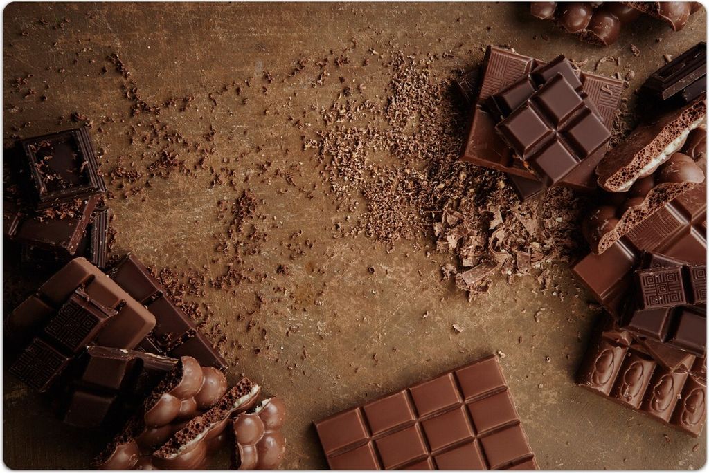 Küchenmatte 120x180 cm Vinylmatte Bodenmatte Dekoration - dunkel Schokolade