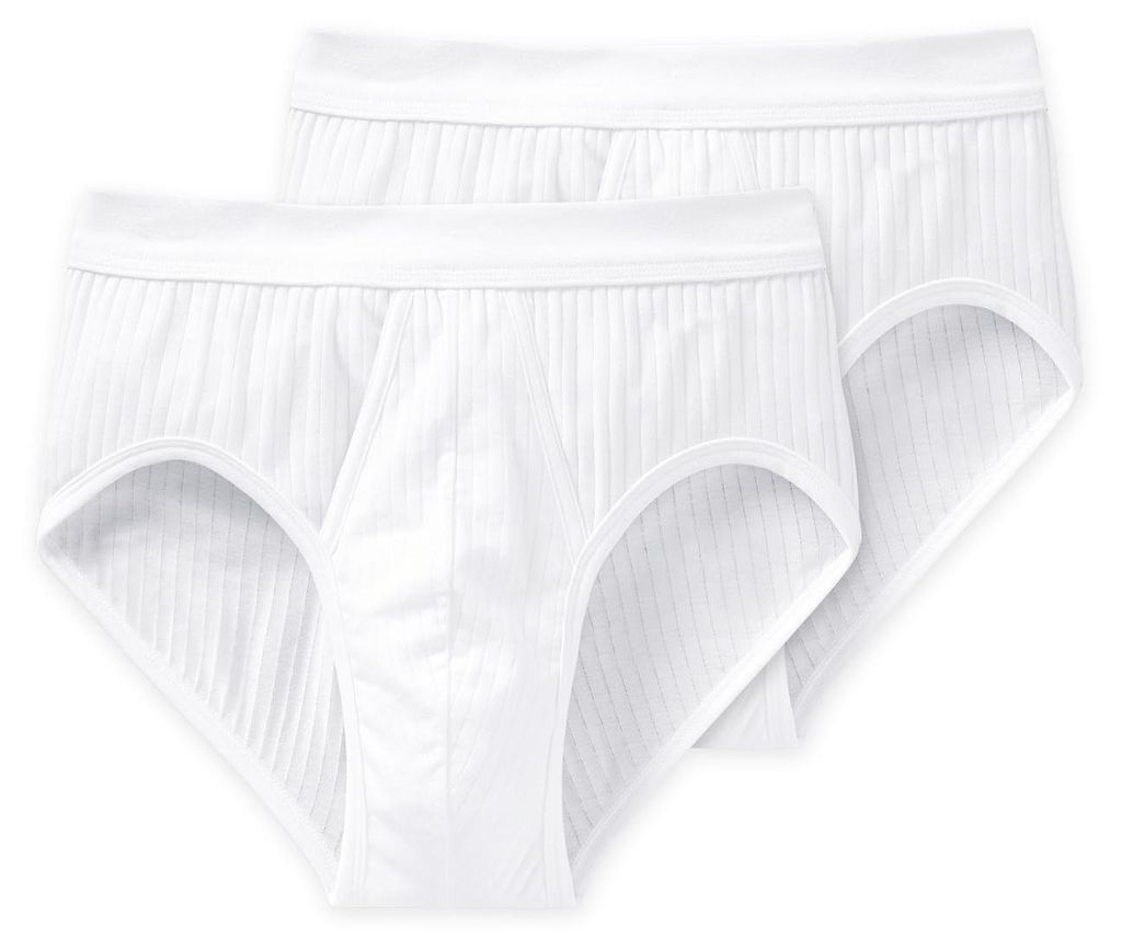 Schiesser 2er Pack Baumwolle Essentials Authentic Slip / Unterhose Flexibel und formstabil, Mit stilvollem Nadelzug, In perfekt sitzender, elastisc...