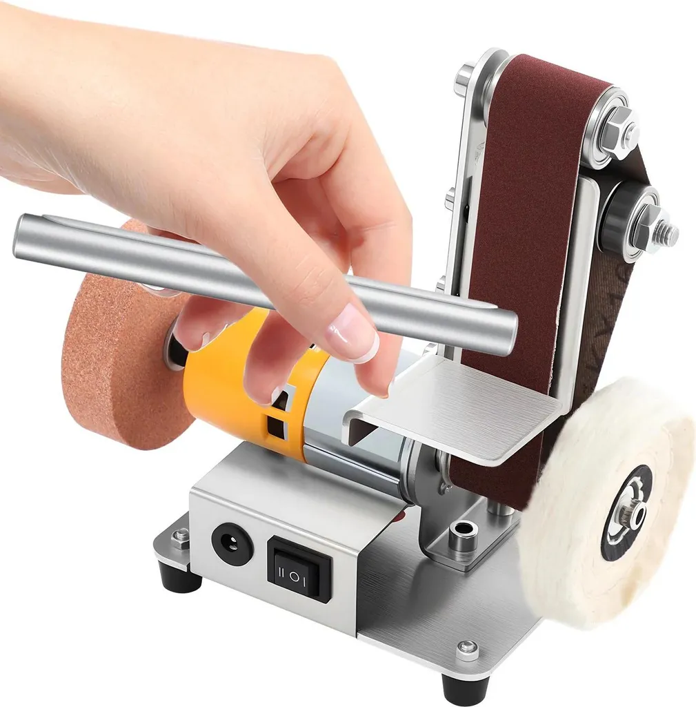 Mini Levigatrice a Nastro Acciaio Inox Motore 775 7 Livelli