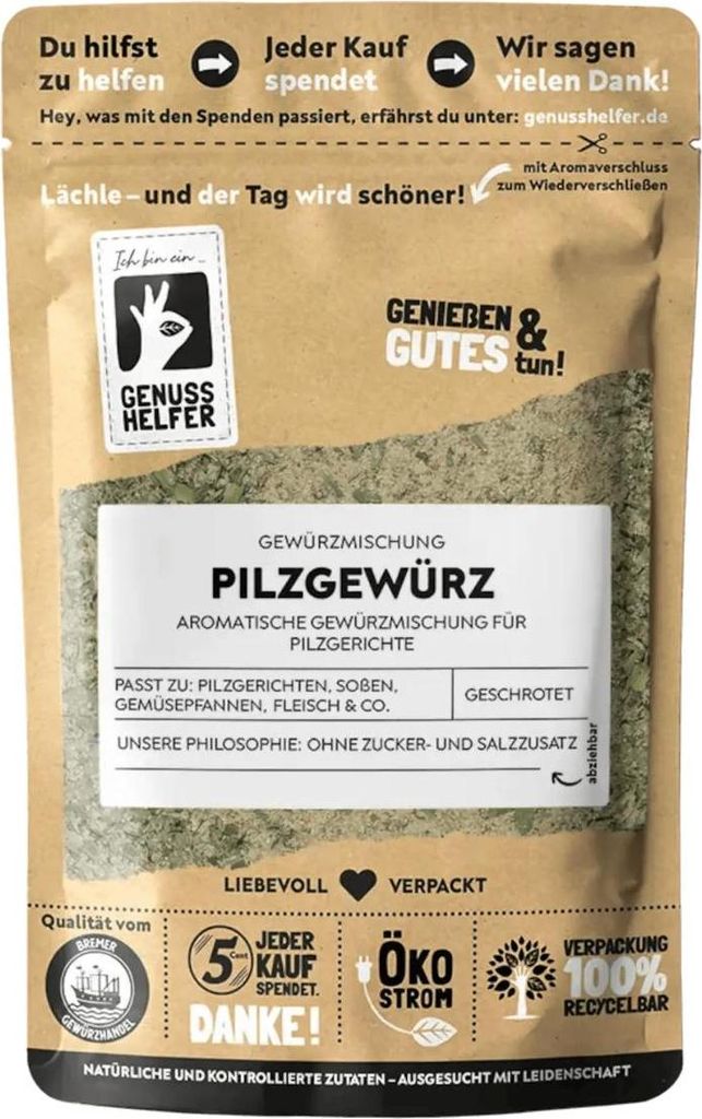 Pilzgewürz, gemahlen, ohne Salz, ideal für Pilzpfanne, 100g Produktbild 