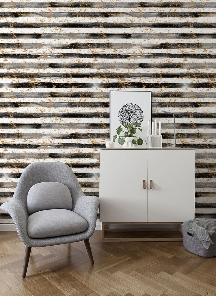 Coloray Fototapete 416x254 cm Vlies-Fototapete - Grunge gestreifte Flecken