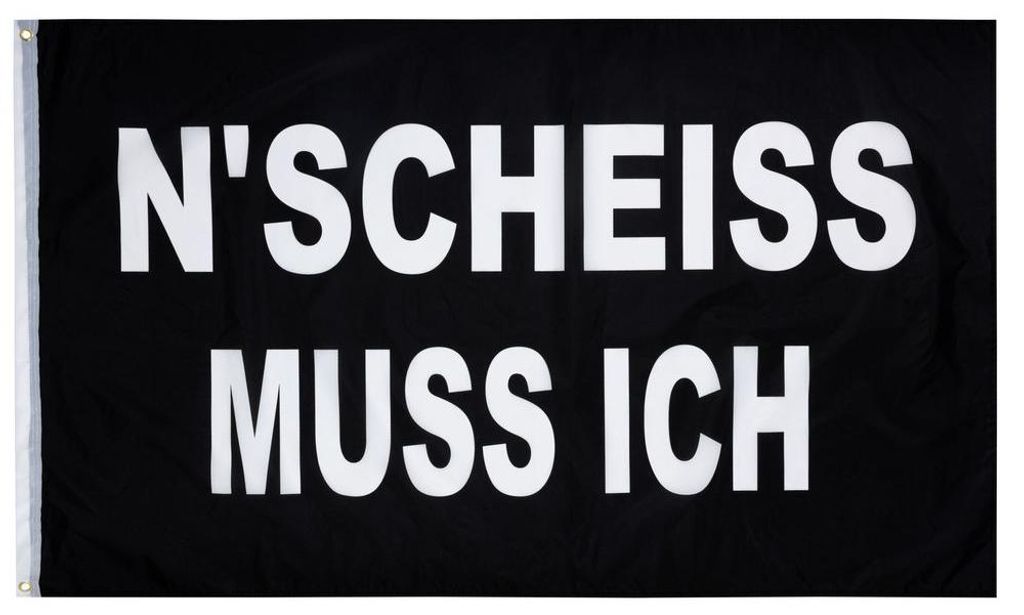 PHENO FLAGS Ein Scheiß muss ich Flagge, 90x150cm - Produktbild 