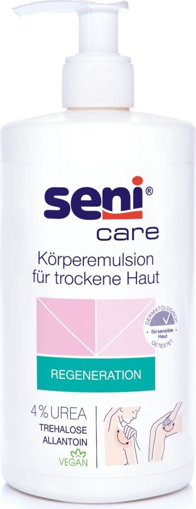 Seni Care Feuchtigkeitspendende Körperemulsion 12x500 ml Produktbild 