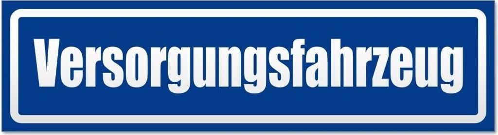 Kiwistar Versorgungsfahrzeug invertiert Magnetschild Schild magnetisch - 45cm Verkehrsblau - Magnetfolie für Auto PKW Kfz