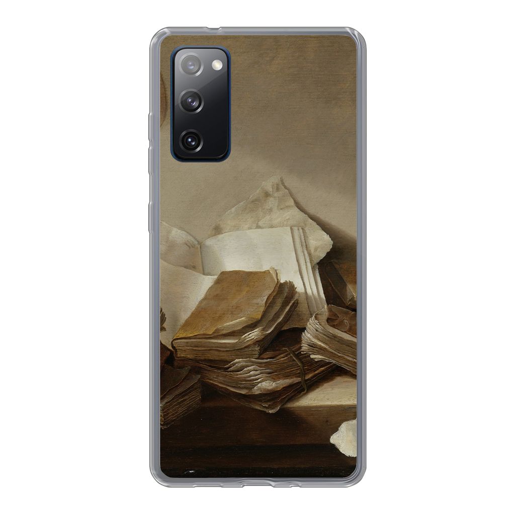 MuchoWow Handyhülle Schutzhülle Hülle für Samsung Galaxy S20 FE Stilleben mit Büchern - Gemälde von Jan Davidsz. de Heem Silikon Softcase H...