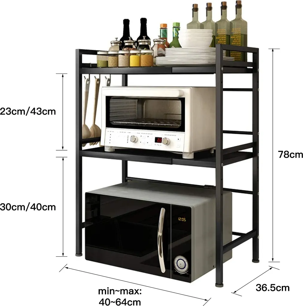 Support Micro-ondes pour Organiser une Cuisine Encombrée et Petite