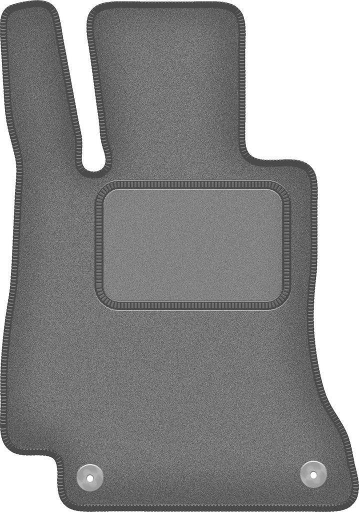 Fahrerfußmatte Velours graphit passend für Mercedes E A238 (2017-2023, Cabrio 4matic) – mit Befestigungen – passgenau