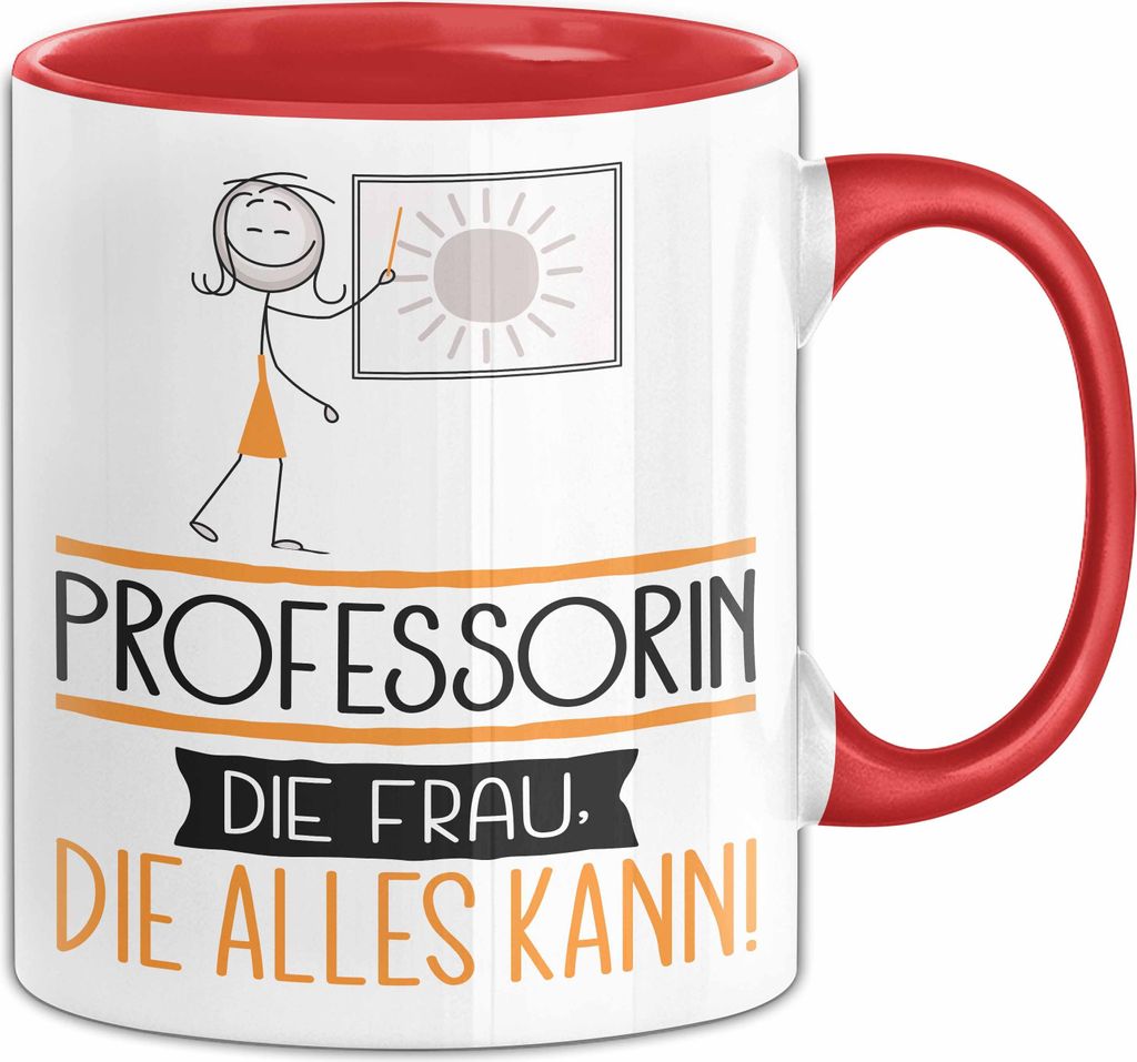 Professorin Geschenk Tasse Becher Die Frau Die Allen Kann Produktbild 