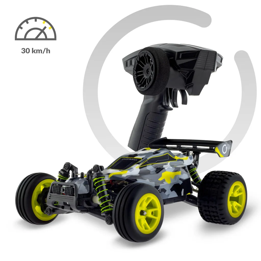 Voiture Télécommandée Tout-Terrain RC Buggy Rapide 45km/h Overmax X-Pace - 18