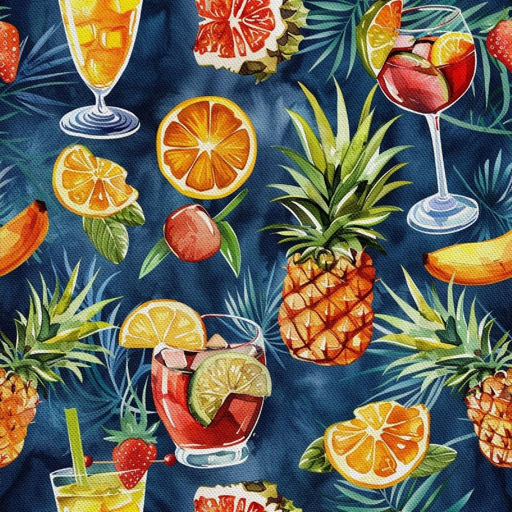 OUTDOOR DEKOSTOFFE OXFORD - Motiv Cocktail | DX8563