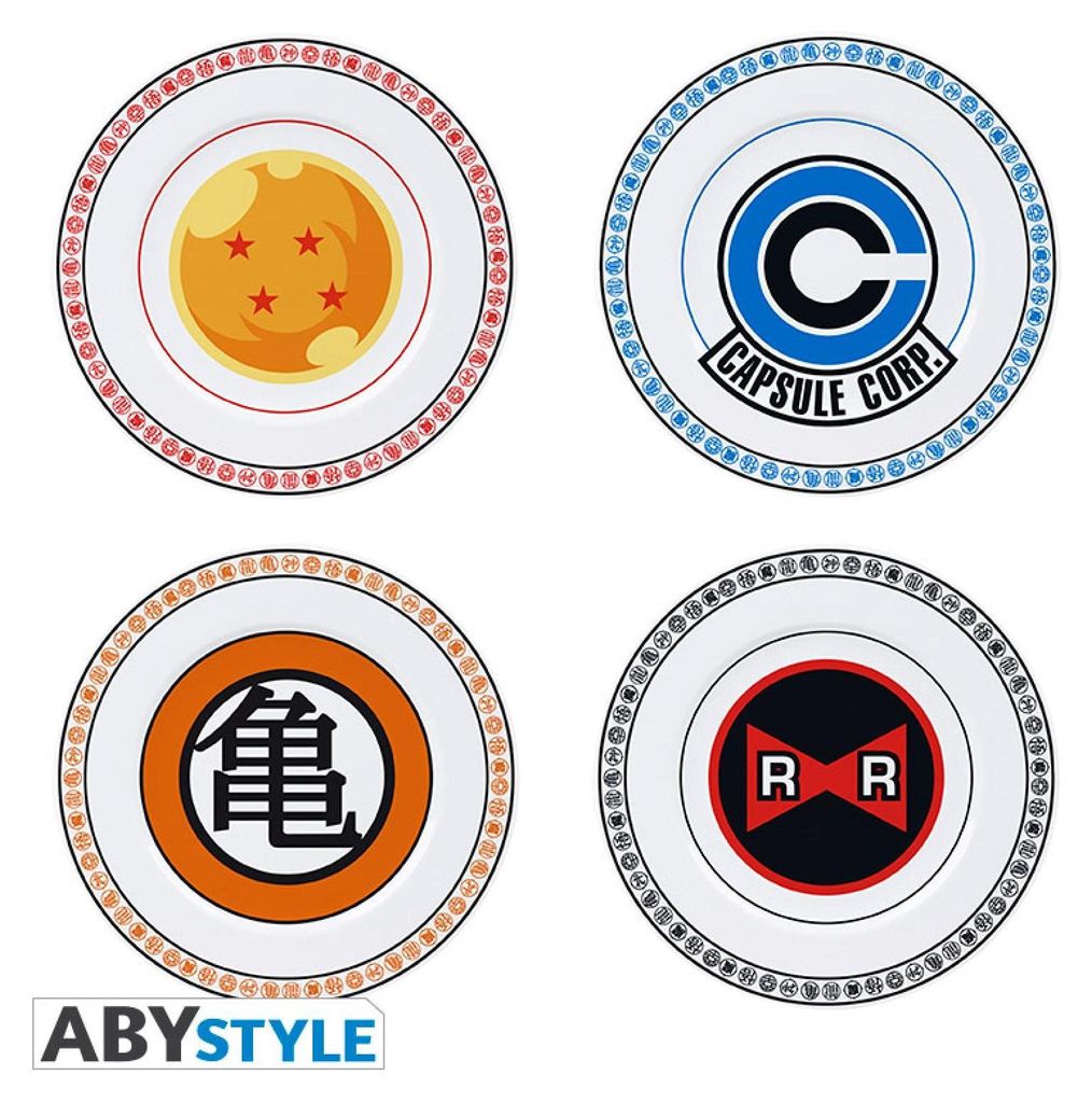 DRAGON BALL Z - Set van 4 borden met emblemen Productafbeelding 