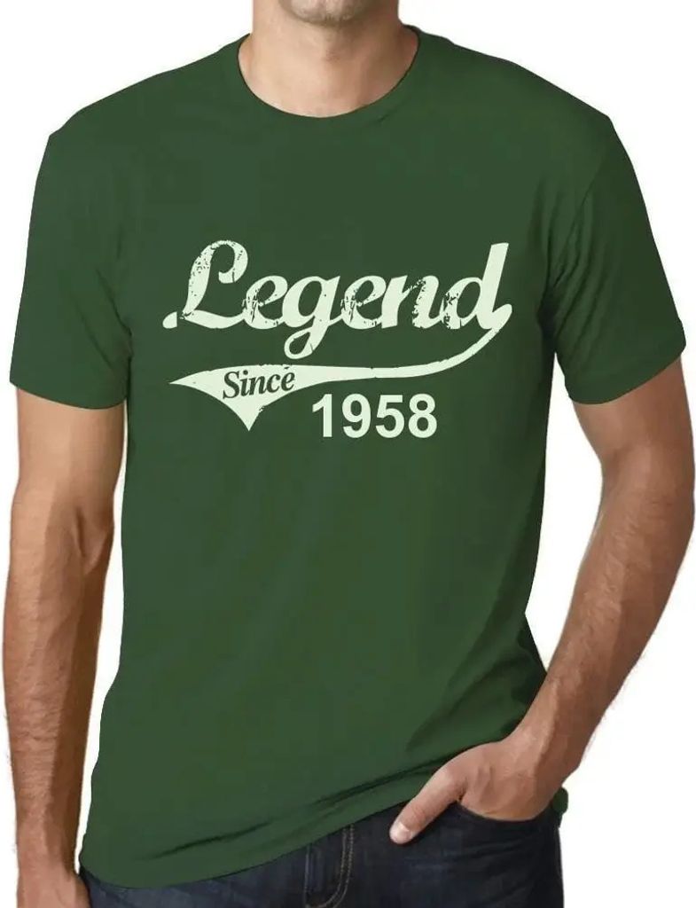 Herren Grafik T-Shirt Legende seit 1958 – Legend Since 1958 – Geschenk 66. Geburtstag Jahrestag 66 Jahre Jubiläum 66 Jährige Mann Jahrgang 1958