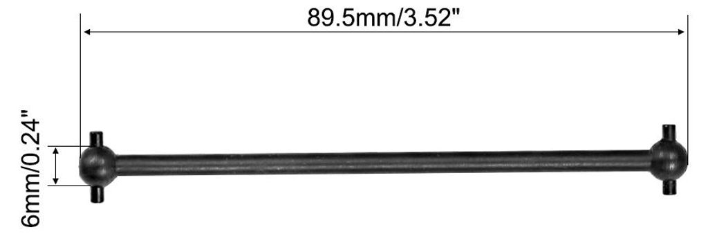 4Stk. 89.5mm Auto Dogbone Antriebswelle fš¹r 1/10 RC PKW Schwarz