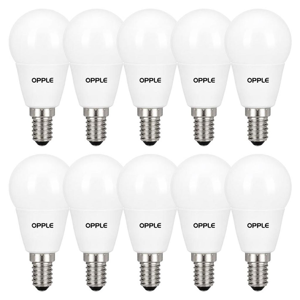 10 x Opple LED G50 Tropfen 4W = 25W E14 matt 250lm Warmweiß Produktbild 