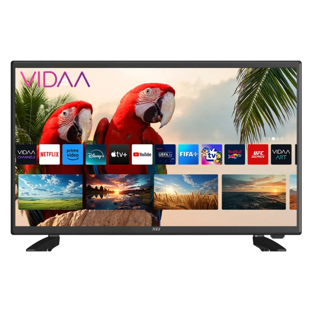 Petite TV de Chambre NEI 24NE4900 60 cm HD Smart WiFi VIDAA Noir Mat