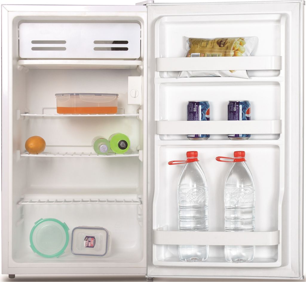 PRIMO PR154FR Tischkühlschrank (65L, Silber) – Freistehend Mit 2 Ablagen, 2 Türablagen, Verstellbaren Füßen & Geräuscharm (41 DB)