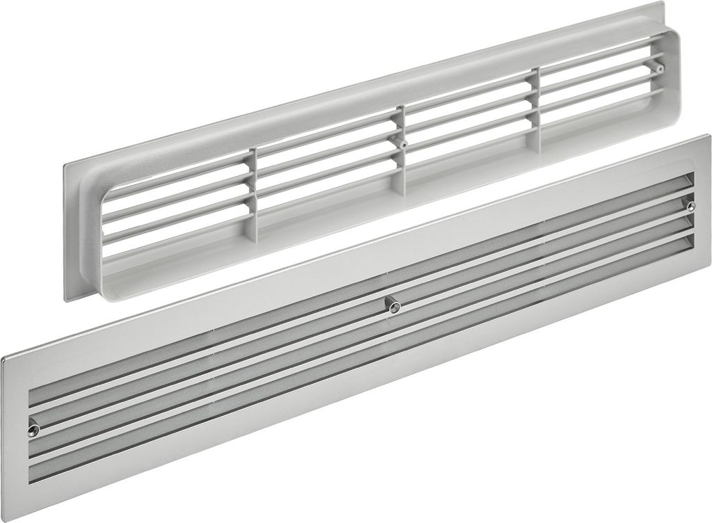 Lüftungsgitter BRISE 457 x 92 x 17 mm Silber lackiert Produktbild 