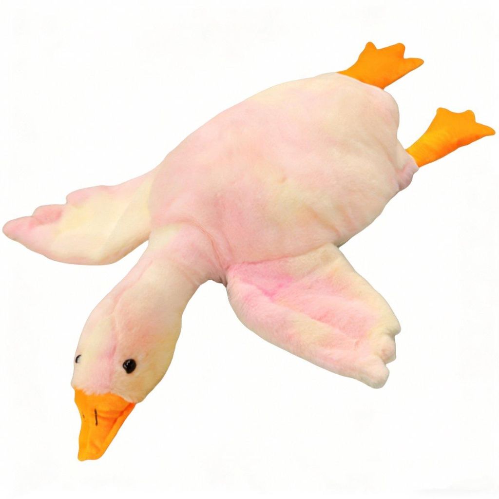 90 cm Plüschgans Kuschelkissen Kawaii Groß Rosa Körperkissen für Kinder