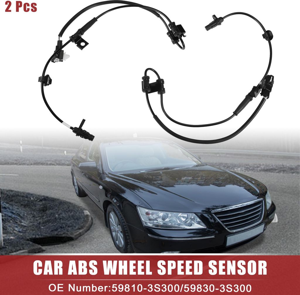 2 Stück Auto ABS Raddrehzahl Sensor passend für Hyundai Sonata 09-14 Schwarz