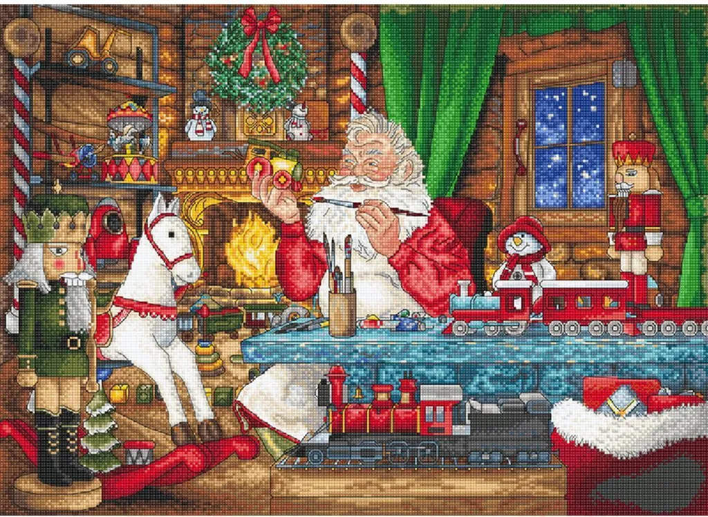 Broderie point de croix Letistitch Noël projet créatif d'hiver