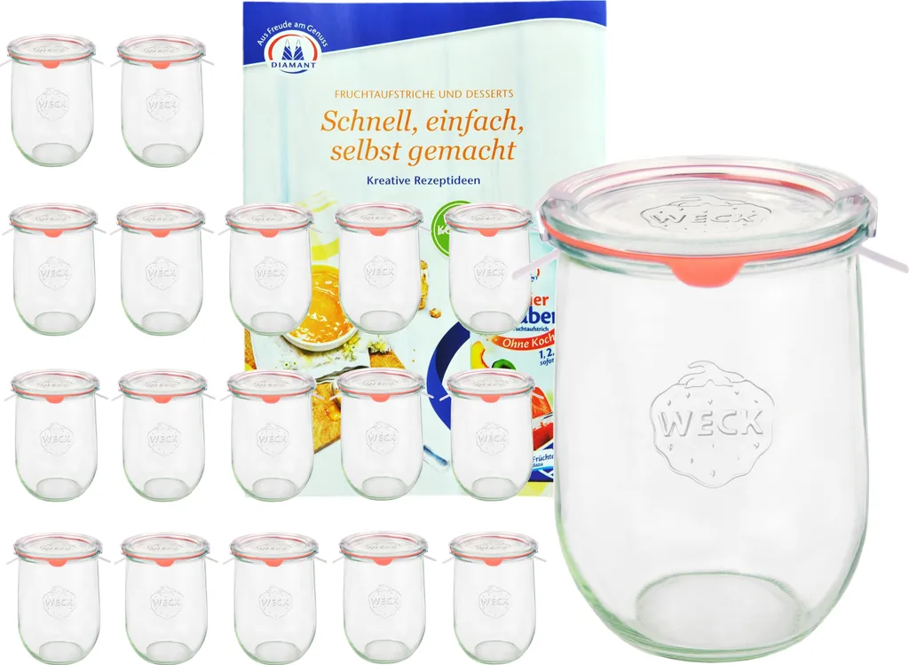 18 Weck Gläser 1062ml Tulpengläser 1L