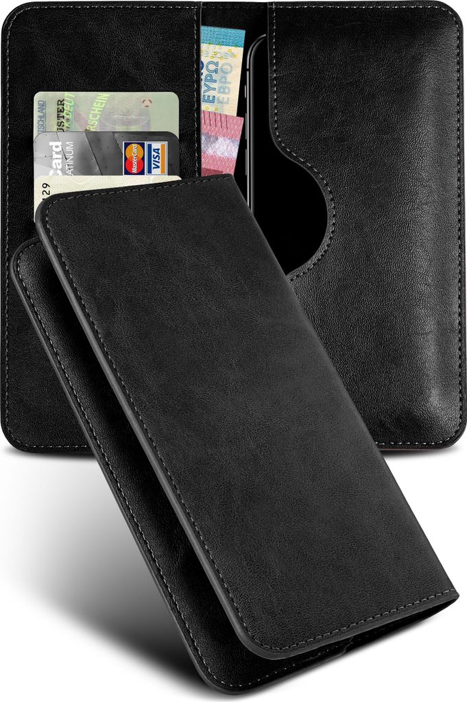 PURSE-CASE für Nokia 7.1, Farbe:Schwarz
