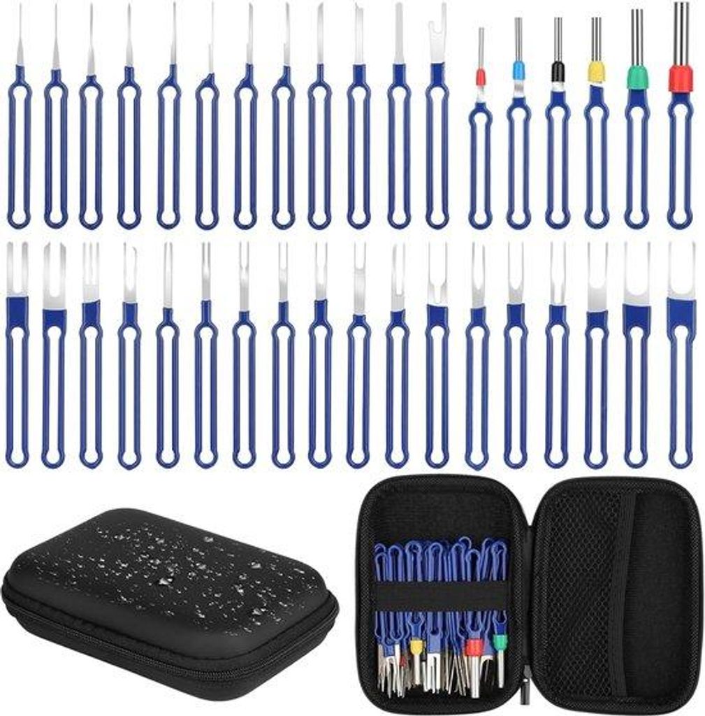 Demontagegereedschapset für Autos, 36-teiliges Set, OBD-II-Entferner, Kabelentferner, mit Koffer
