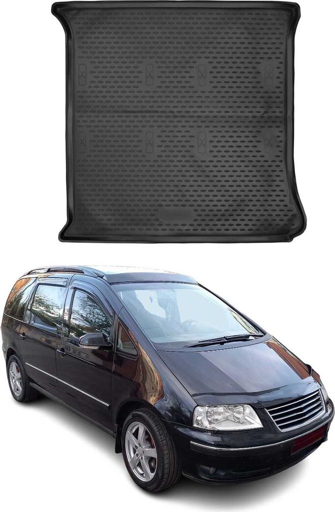 Tapis de coffre pour VW Sharan 1995-2010 Caoutchouc TPE Image du produit 